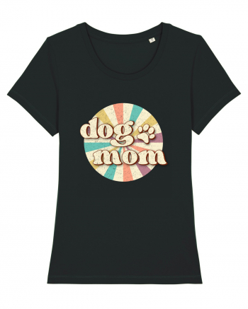 Dog Mom Retro Black