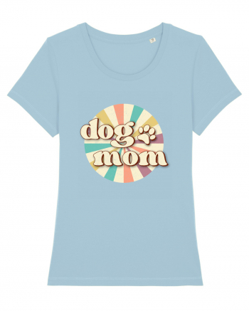 Dog Mom Retro Sky Blue