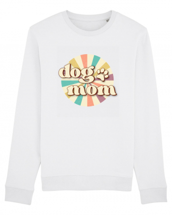 Dog Mom Retro White