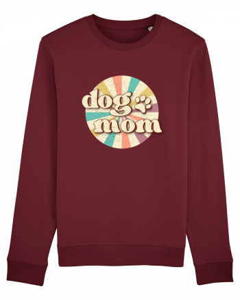 Dog Mom Retro Burgundy