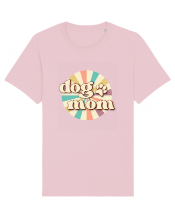 Dog Mom Retro Cotton Pink