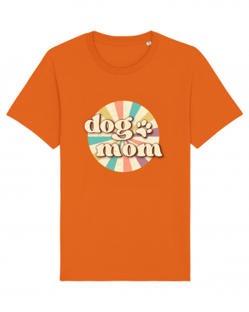 Dog Mom Retro Bright Orange