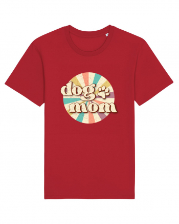 Dog Mom Retro Red