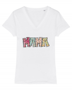 Mama Flower Tricou mânecă scurtă guler V Damă Evoker