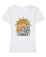 Mom Hot Summer Tricou mânecă scurtă guler larg fitted Damă Expresser