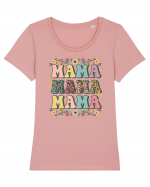 Mama Tricou mânecă scurtă guler larg fitted Damă Expresser