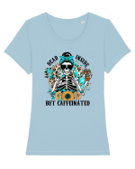 Dead Inside But Caffeinated Tricou mânecă scurtă guler larg fitted Damă Expresser
