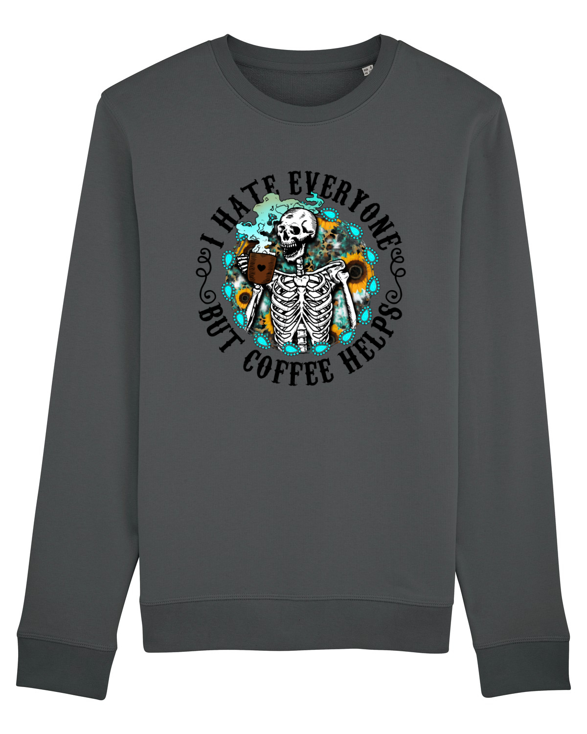 Bluză mânecă lungă Unisex Rise Anthracite