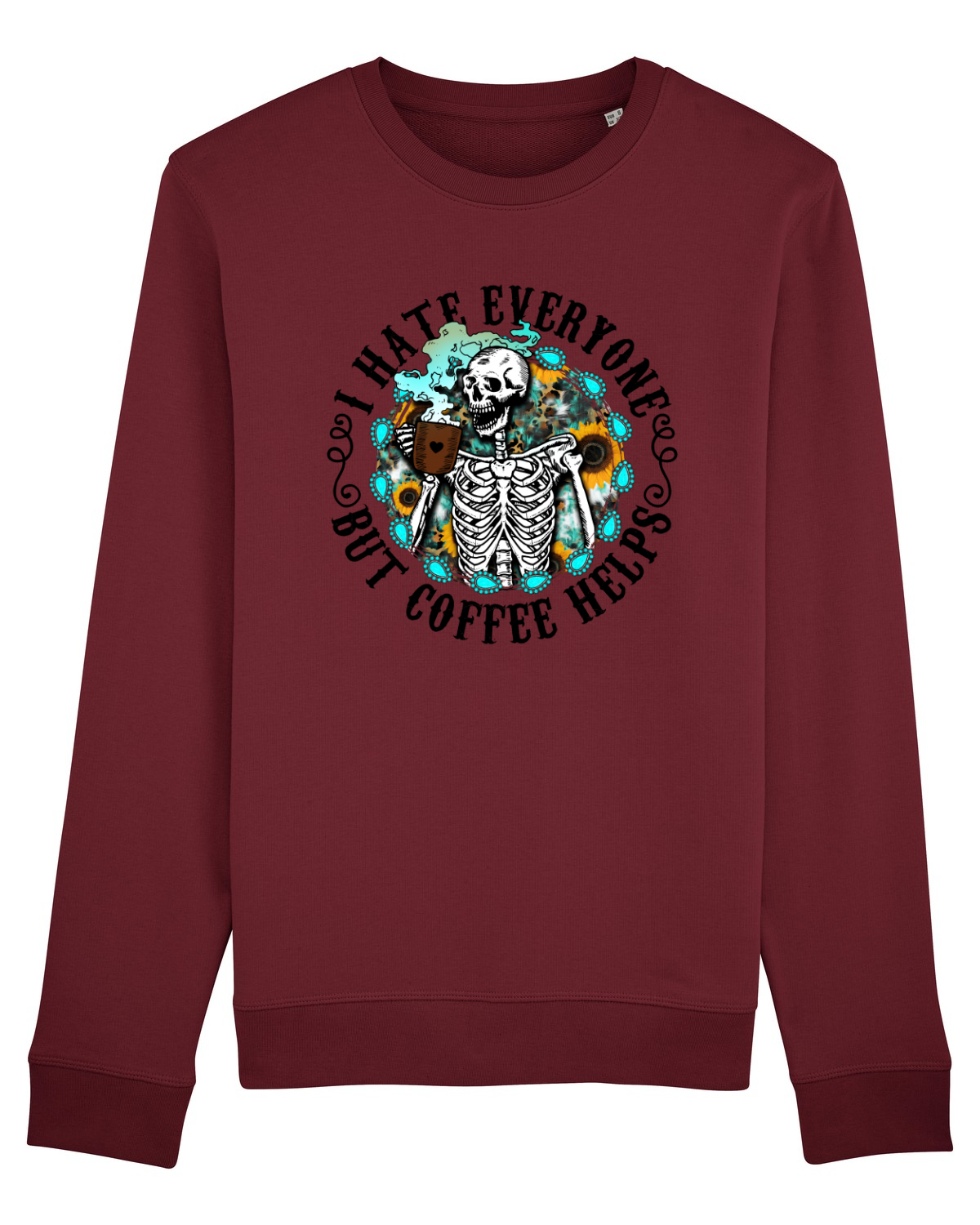 Bluză mânecă lungă Unisex Rise Burgundy