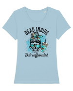 Dead Inside But Caffeinated Tricou mânecă scurtă guler larg fitted Damă Expresser