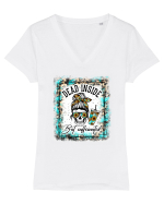 Dead Inside But Caffeinated Tricou mânecă scurtă guler V Damă Evoker