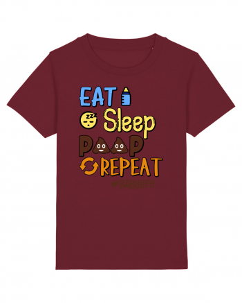 Eat Sleep Poop Repeat Burgundy