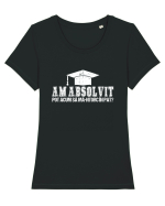 Am absolvit Pot acum sa ma-ntorc in pat? Tricou mânecă scurtă guler larg fitted Damă Expresser