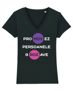 Promovez persoanele grozave Tricou mânecă scurtă guler V Damă Evoker