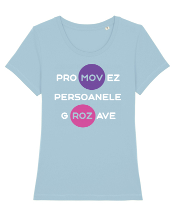 Promovez persoanele grozave Sky Blue