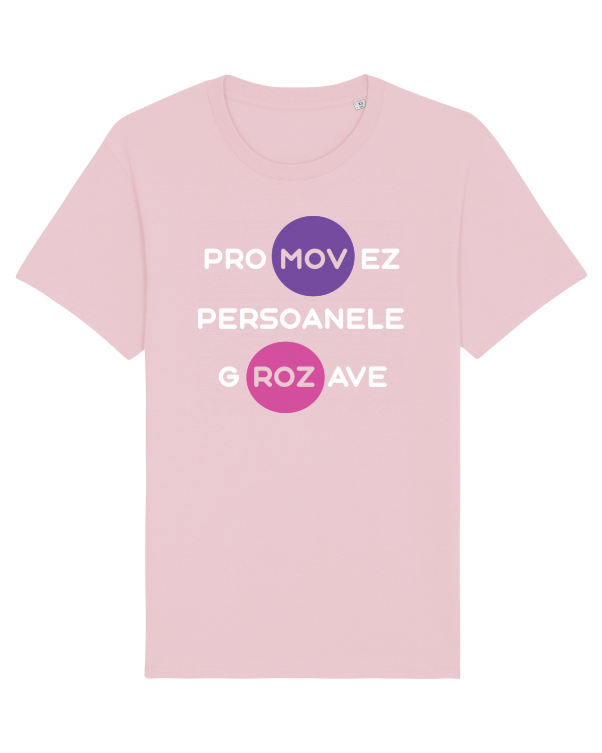 Tricou mânecă scurtă Unisex Rocker Cotton Pink