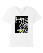 BLACK & WHITE PRINT Tricou mânecă scurtă guler V Bărbat Presenter