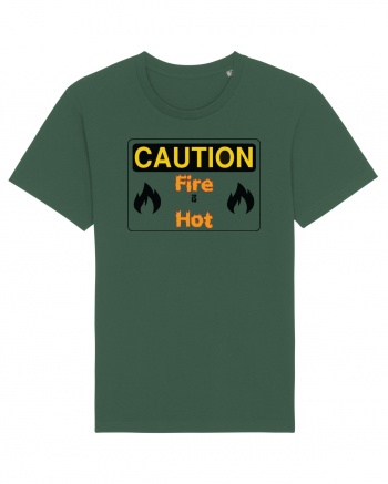 Fire is hot Bottle Green