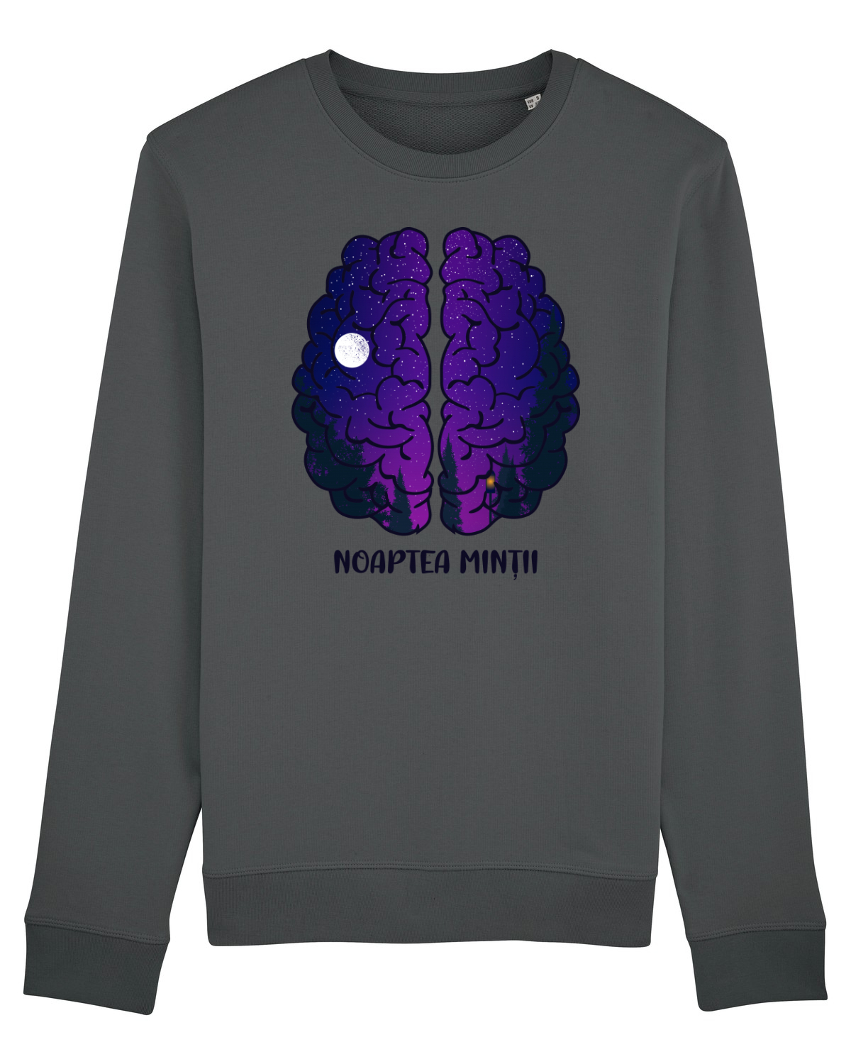 Bluză mânecă lungă Unisex Rise Anthracite