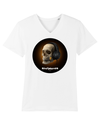 Craniu cu casti - skullphones 03 White