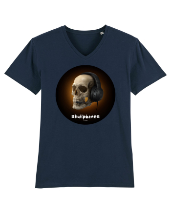 Craniu cu casti - skullphones 03 French Navy