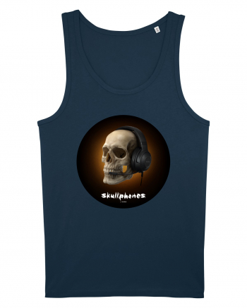 Craniu cu casti - skullphones 03 Navy