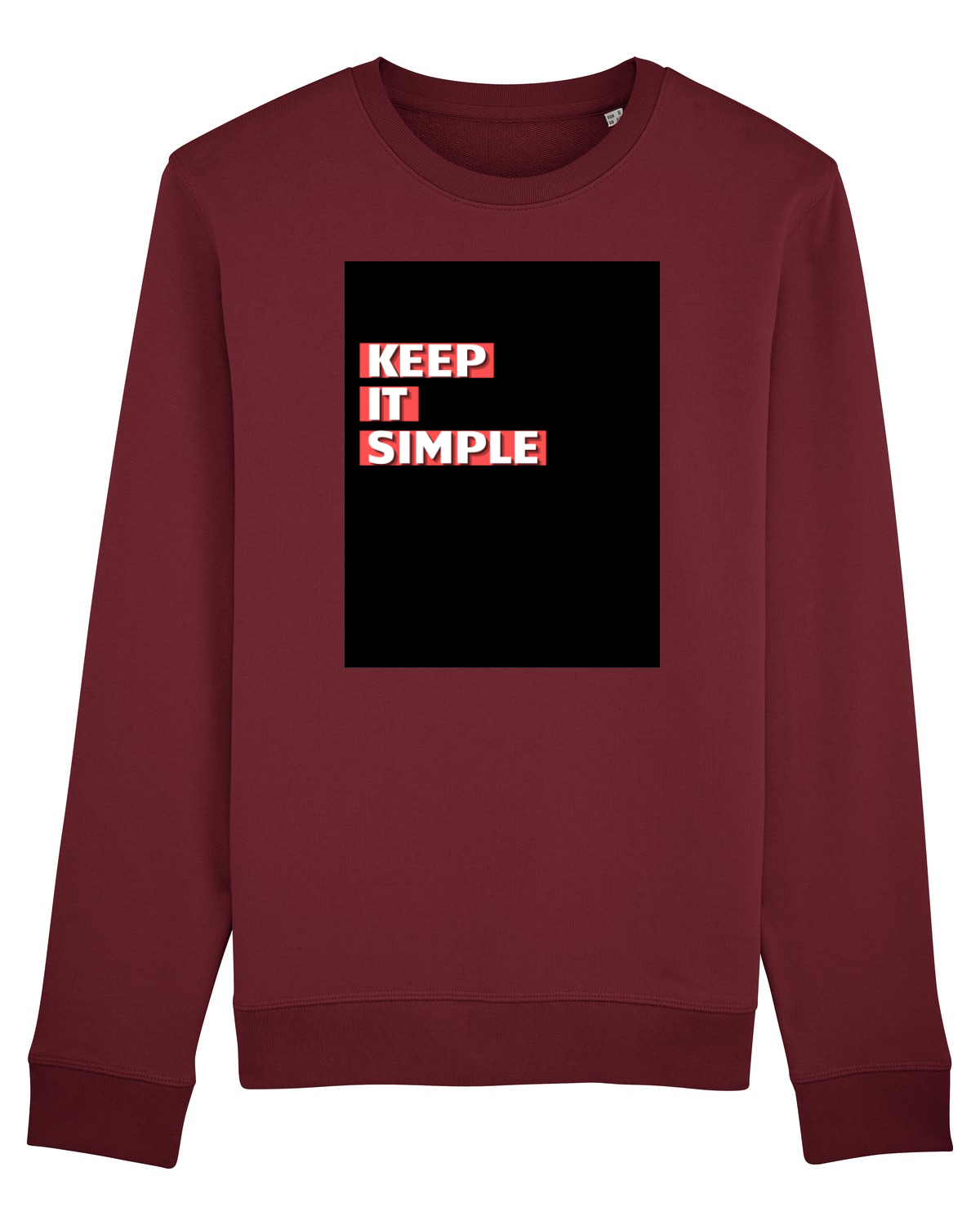 Bluză mânecă lungă Unisex Rise Burgundy