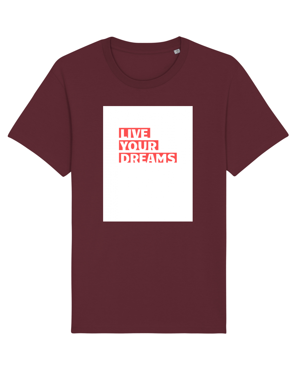 Tricou mânecă scurtă Unisex Rocker Burgundy