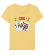 Queenin' Tricou mânecă scurtă guler larg fitted Damă Expresser