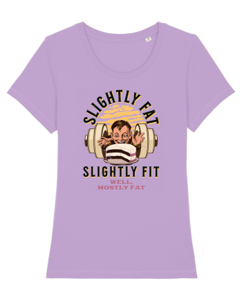 Un pic gras aproape fit. Tricou de mers la sală Lavender Dawn