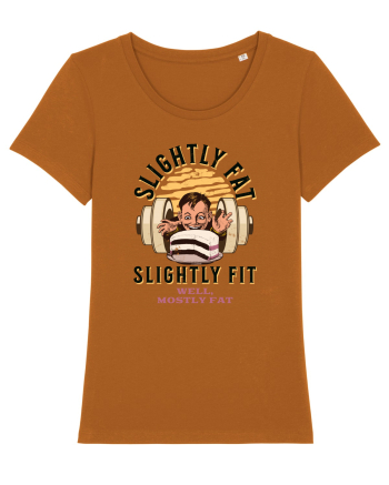 Un pic gras aproape fit. Tricou de mers la sală Roasted Orange