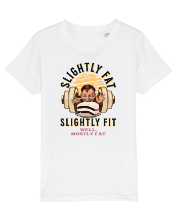 Un pic gras aproape fit. Tricou de mers la sală White