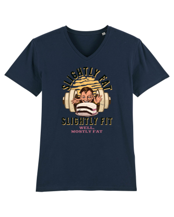 Un pic gras aproape fit. Tricou de mers la sală French Navy