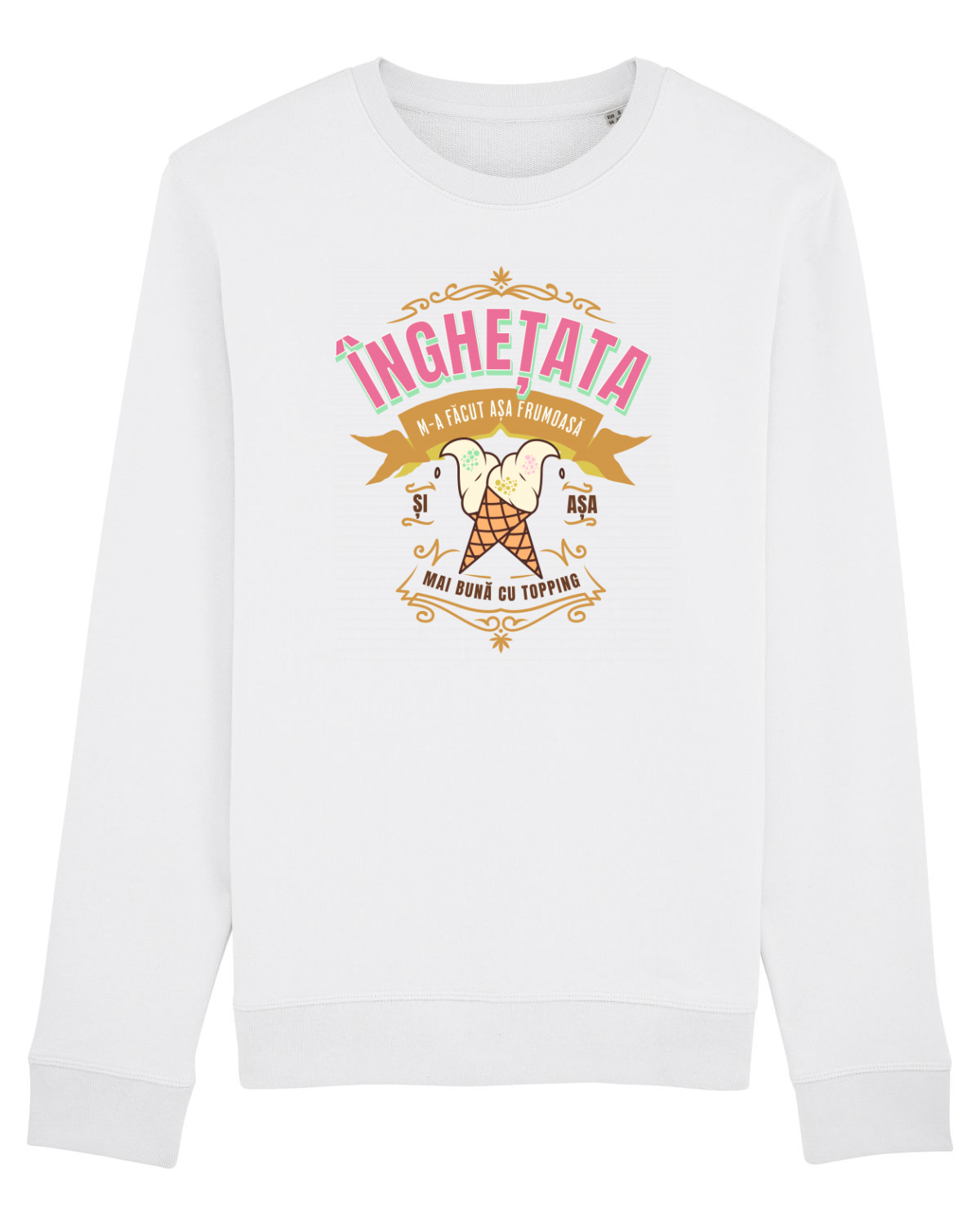 Bluză mânecă lungă Unisex Rise White