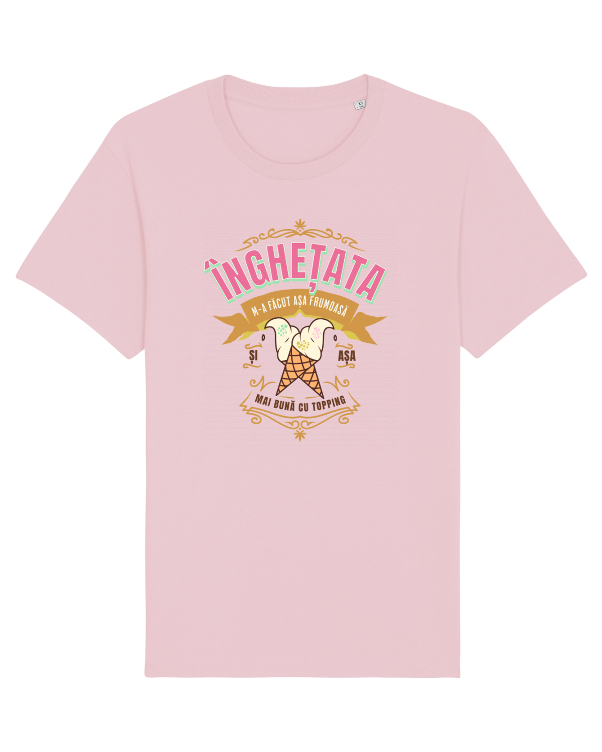 Tricou mânecă scurtă Unisex Rocker Cotton Pink