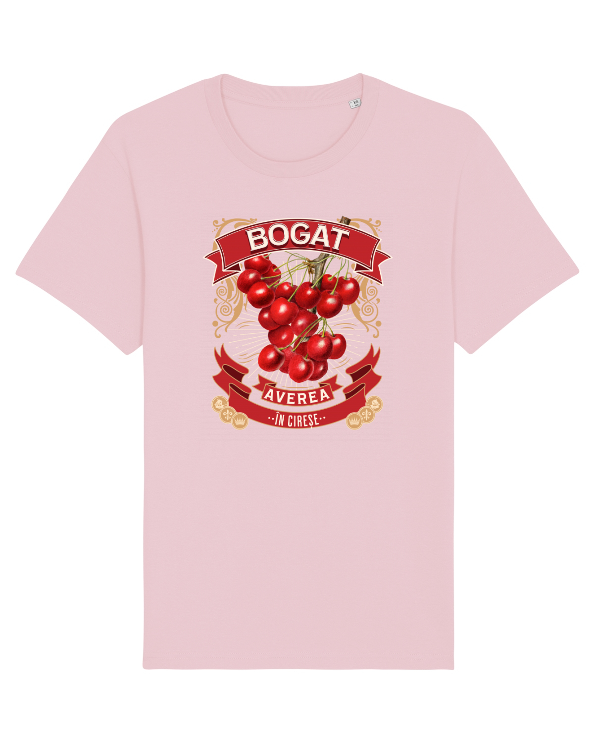 Tricou mânecă scurtă Unisex Rocker Cotton Pink