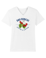 Dau rinichi pentru o cireașă Tricou mânecă scurtă guler V Bărbat Presenter