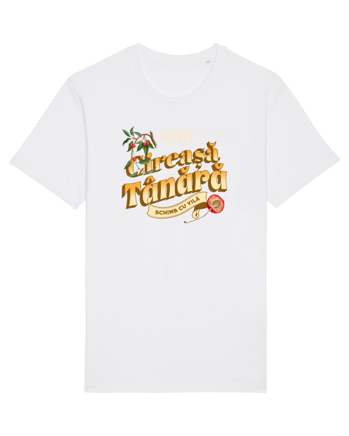 Tricou mânecă scurtă Unisex Rocker White