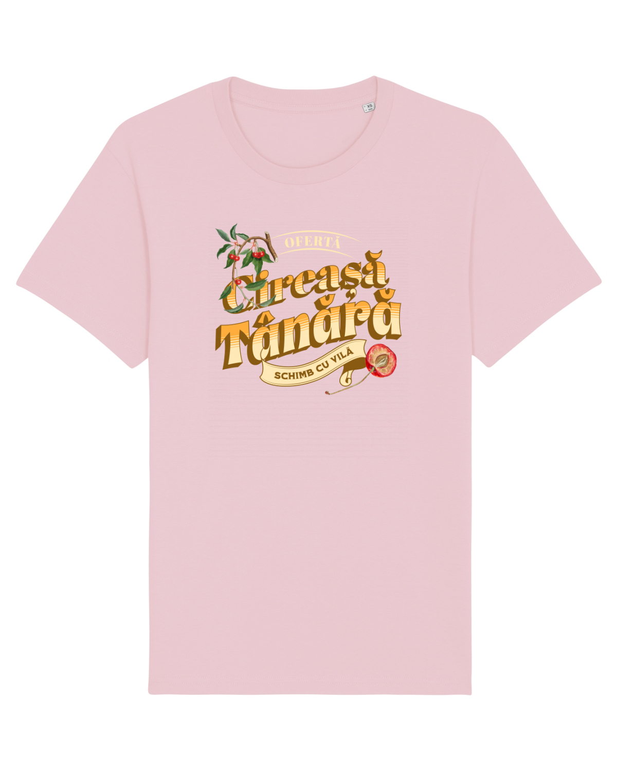 Tricou mânecă scurtă Unisex Rocker Cotton Pink