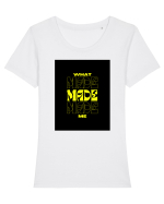 what made me 2 Tricou mânecă scurtă guler larg fitted Damă Expresser