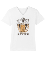 E o zi proastă, să fii bere Tricou mânecă scurtă guler V Bărbat Presenter