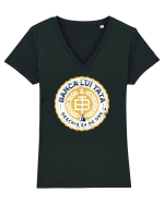 Banca lui tata, deschis 24 de ore Tricou mânecă scurtă guler V Damă Evoker