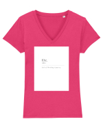 etc. Tricou mânecă scurtă guler V Damă Evoker