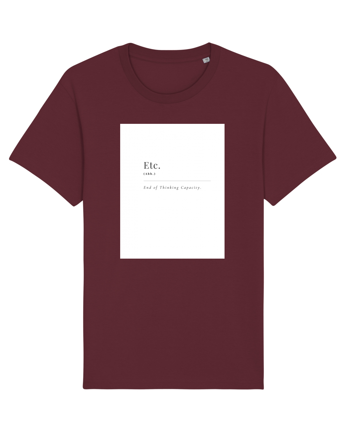 Tricou mânecă scurtă Unisex Rocker Burgundy