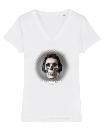 Craniu cu casti - skullphones 04 White