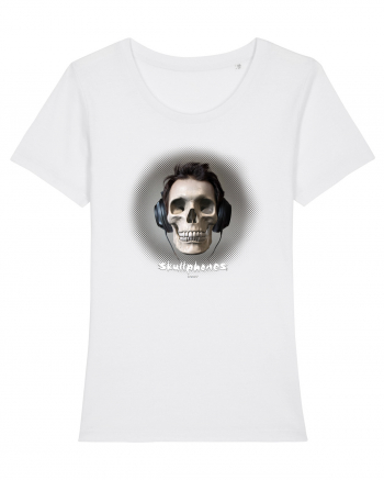 Craniu cu casti - skullphones 04 White