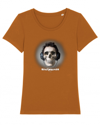 Craniu cu casti - skullphones 04 Roasted Orange