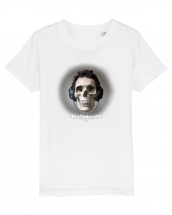 Craniu cu casti - skullphones 04 White