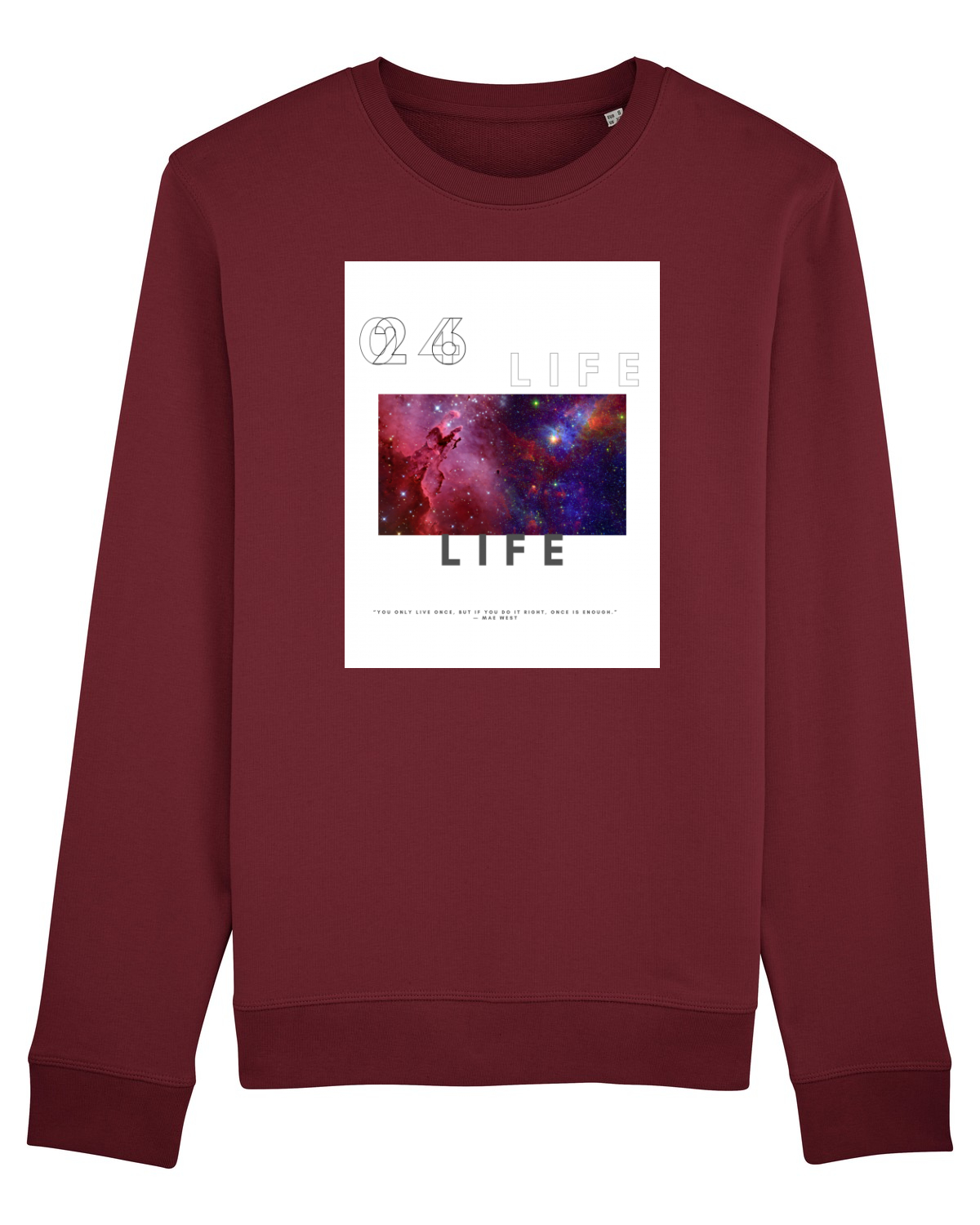 Bluză mânecă lungă Unisex Rise Burgundy