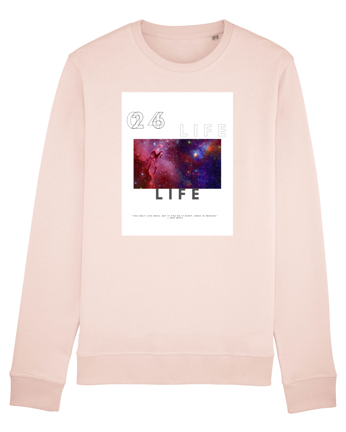 Bluză mânecă lungă Unisex Rise Candy Pink
